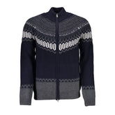 Gant Elegant Long Sleeve Zip Cardigan in Blue -   -  Gant.